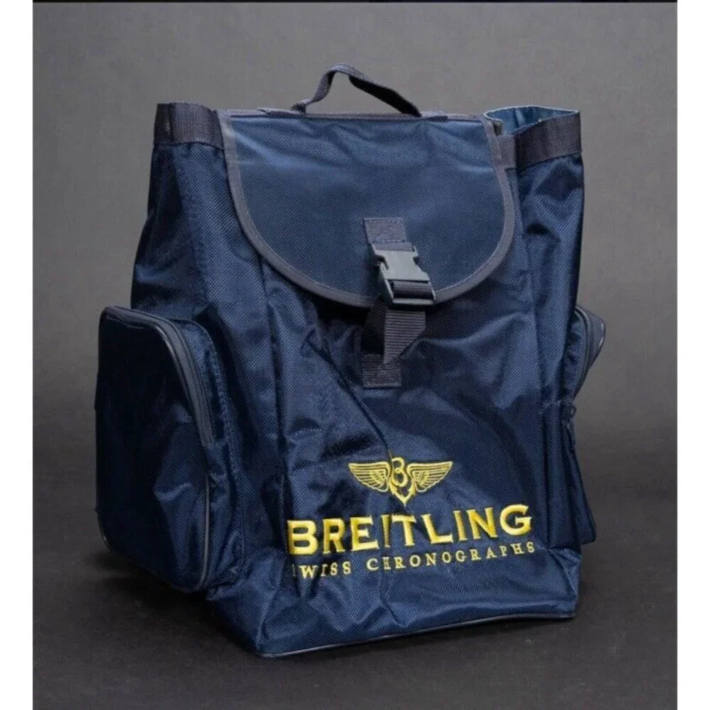 Bentley Speed 8 Auto Diecast Model Car & Breitling Watch Knapsack Blue Backpack